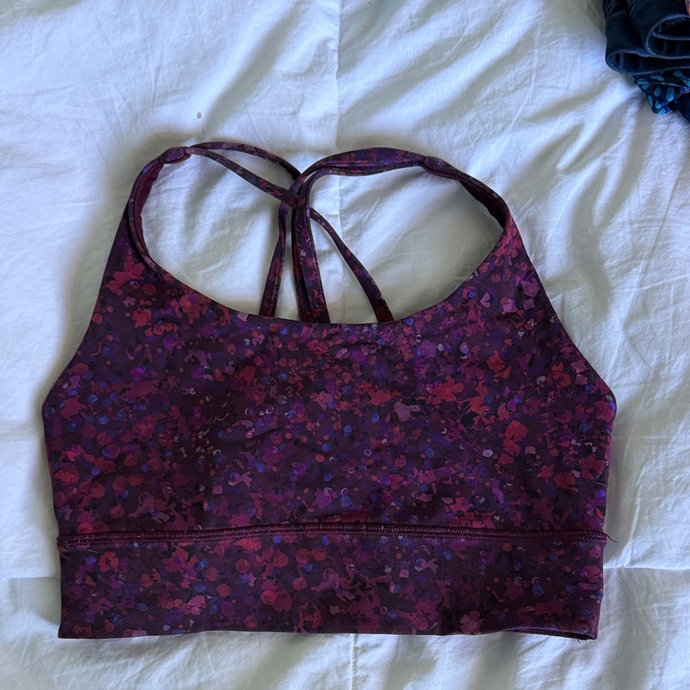 Lululemon Purple Floral Energy Bra